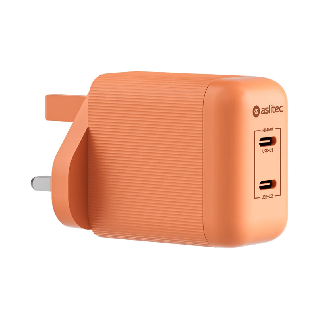 aslitec VexoraGaN 45W – Compact GaN Charger, Dual USB-C Ports