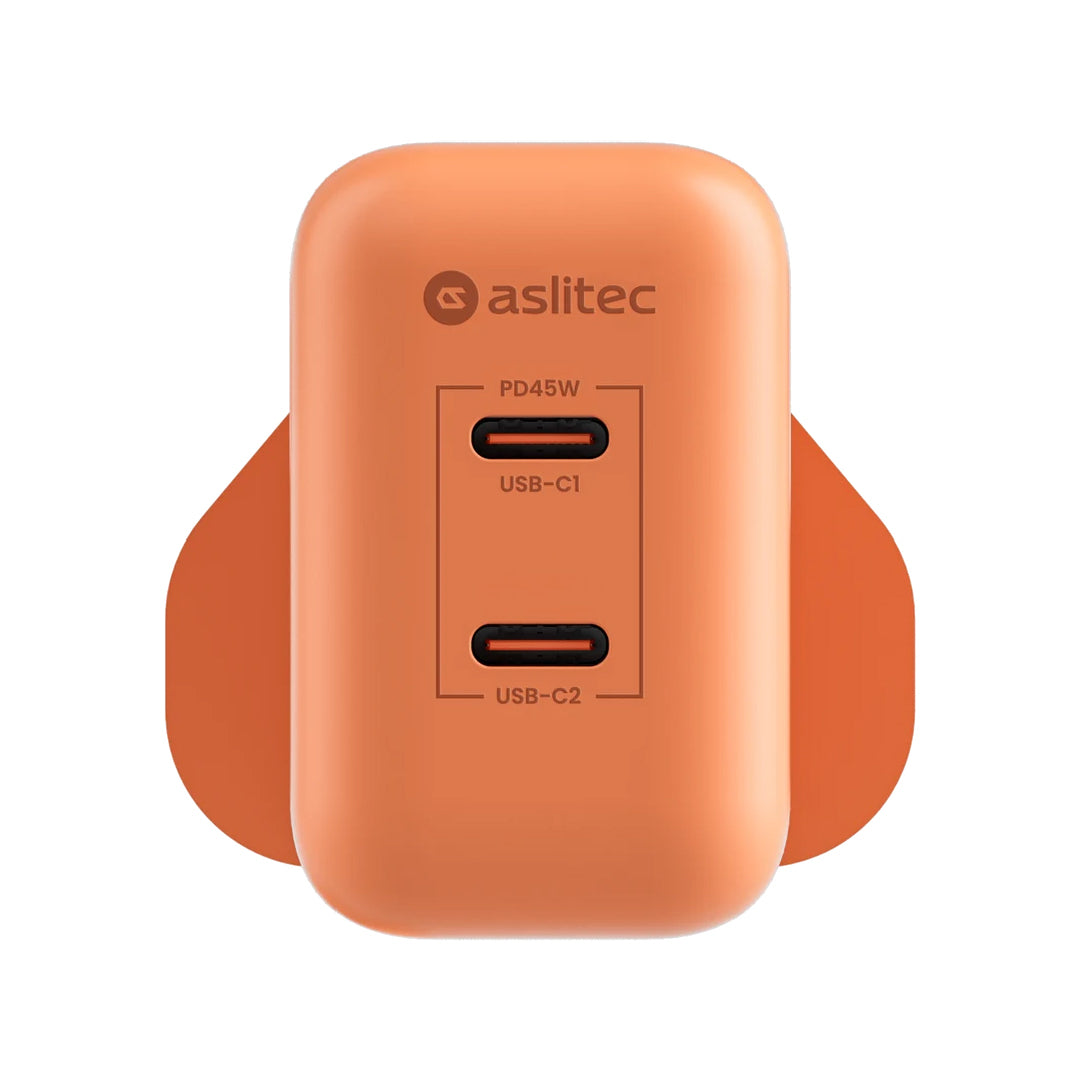 aslitec VexoraGaN 45W – Compact GaN Charger, Dual USB-C Ports