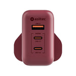 aslitec VexoraGaN 65W – Compact GaN Charger, USB-A + Dual USB-C Triple Ports