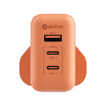 aslitec VexoraGaN 65W – Compact GaN Charger, USB-A + Dual USB-C Triple Ports