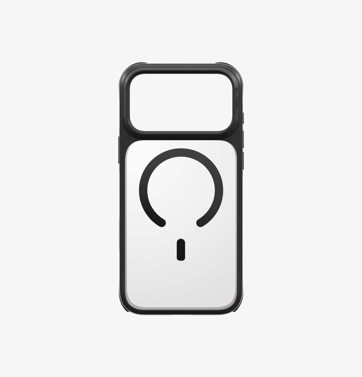 كڤر حماية UNIQ Veren بملمس ناعم ومقاوم للبصمات مع MagClick ومتوافق مع MagSafe لآيفون 18 Pro Max | رمادي دخاني