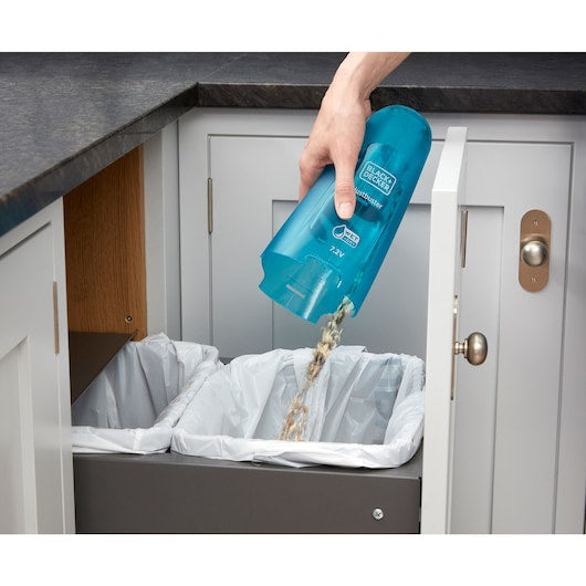 مكنسة يدوية لاسلكية Black & Decker Dustbuster® 3.6V 1.5Ah – للأتربة الجافة والرطبة مع قاعدة شحن وإكسسوارات