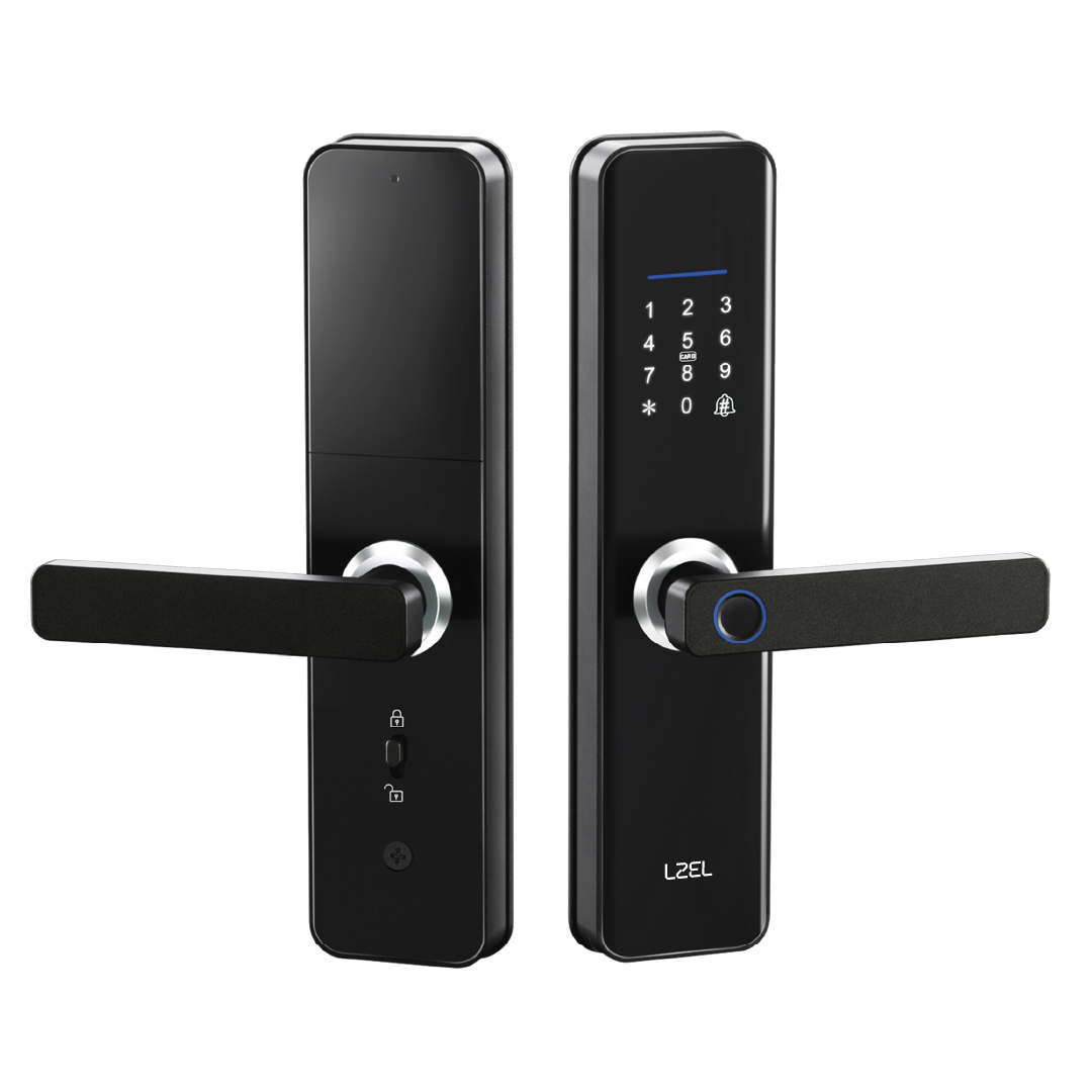 LZEL ZYNTRA Smart Door Lock with Alarm & Tuya App Control | Black