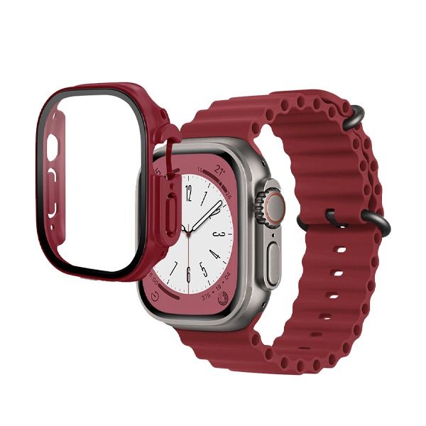 Ocean Band with Protective Case for Watch Ultra 49MM | Maroon