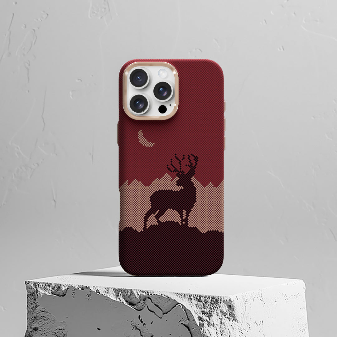 LZEL MagCarbon Deer Cover for iPhone 16 Pro Max