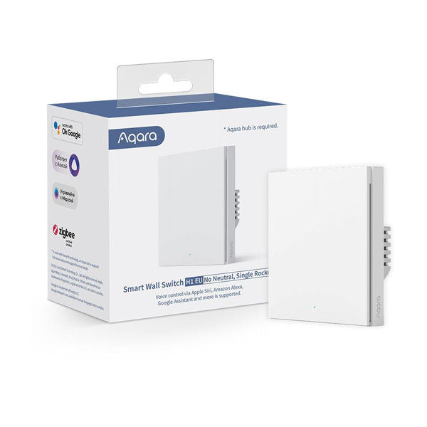 Aqara Smart Wall Switch H1 (No Neutral,Single Rocker) | WS-EUK01