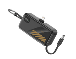 بطارية شحن من ليزل – NanoFlux Charger Mini بسعة 5000 مللي أمبير، يدعم تقنية الشحن السريع PD ومنفذ Lightning ، مزوّد بكابل Type-C مدمج