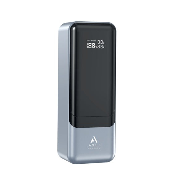 Asli Global Power Bank 27000mAh PD 3USB 145W | Gray