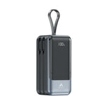 بطارية شحن متنقلة  أسلي جلوبال 2 كابلين 2 يو اس بي 20000 مللي أمبير PD | رمادي