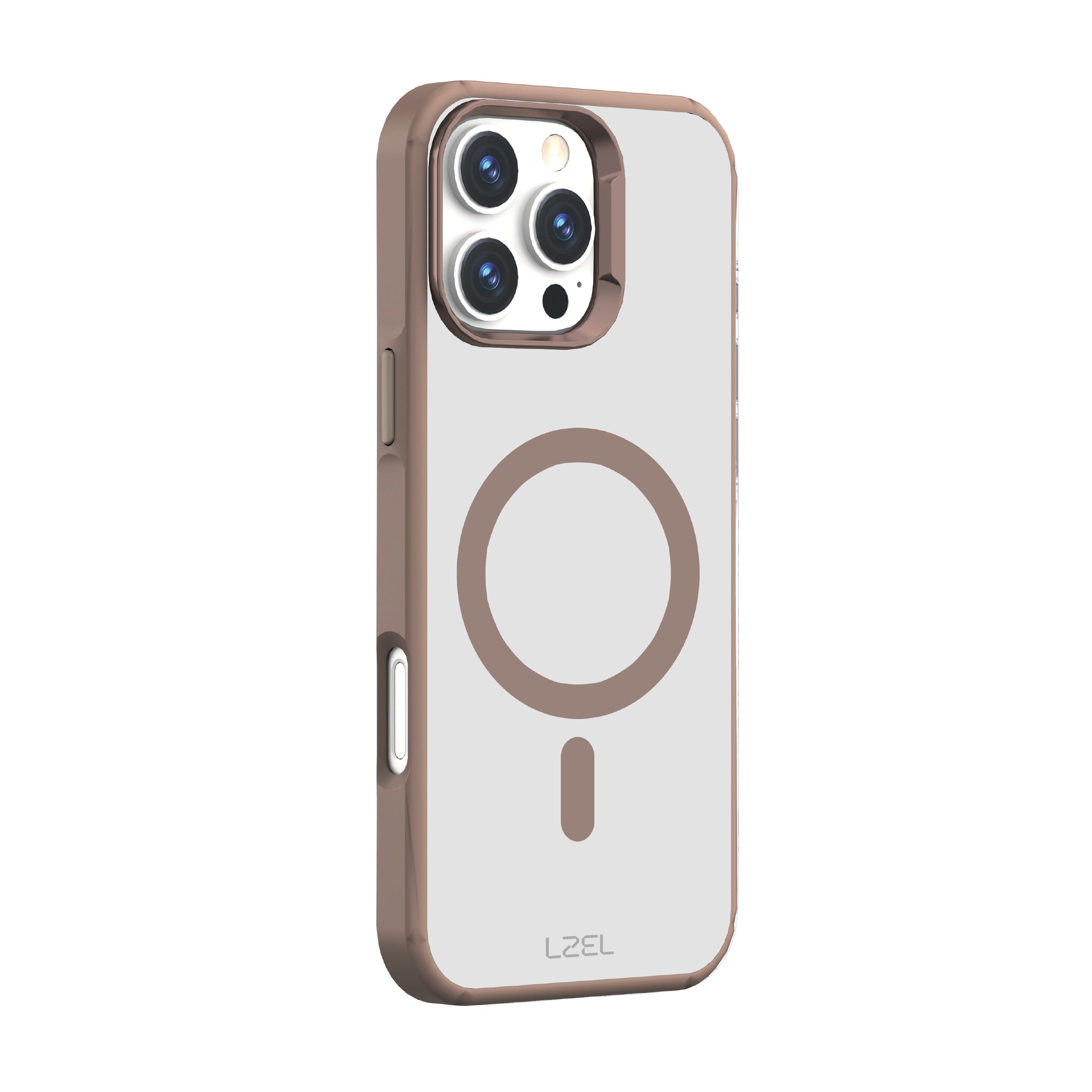 LZEL iPhone 16 Pro Mag Fusion Prime Clear Matt With Magsafe Gold