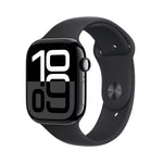 Apple Watch Series 10 - 46mm - GPS - Jet Black Aluminium Case with Black Sport Band - M/L
