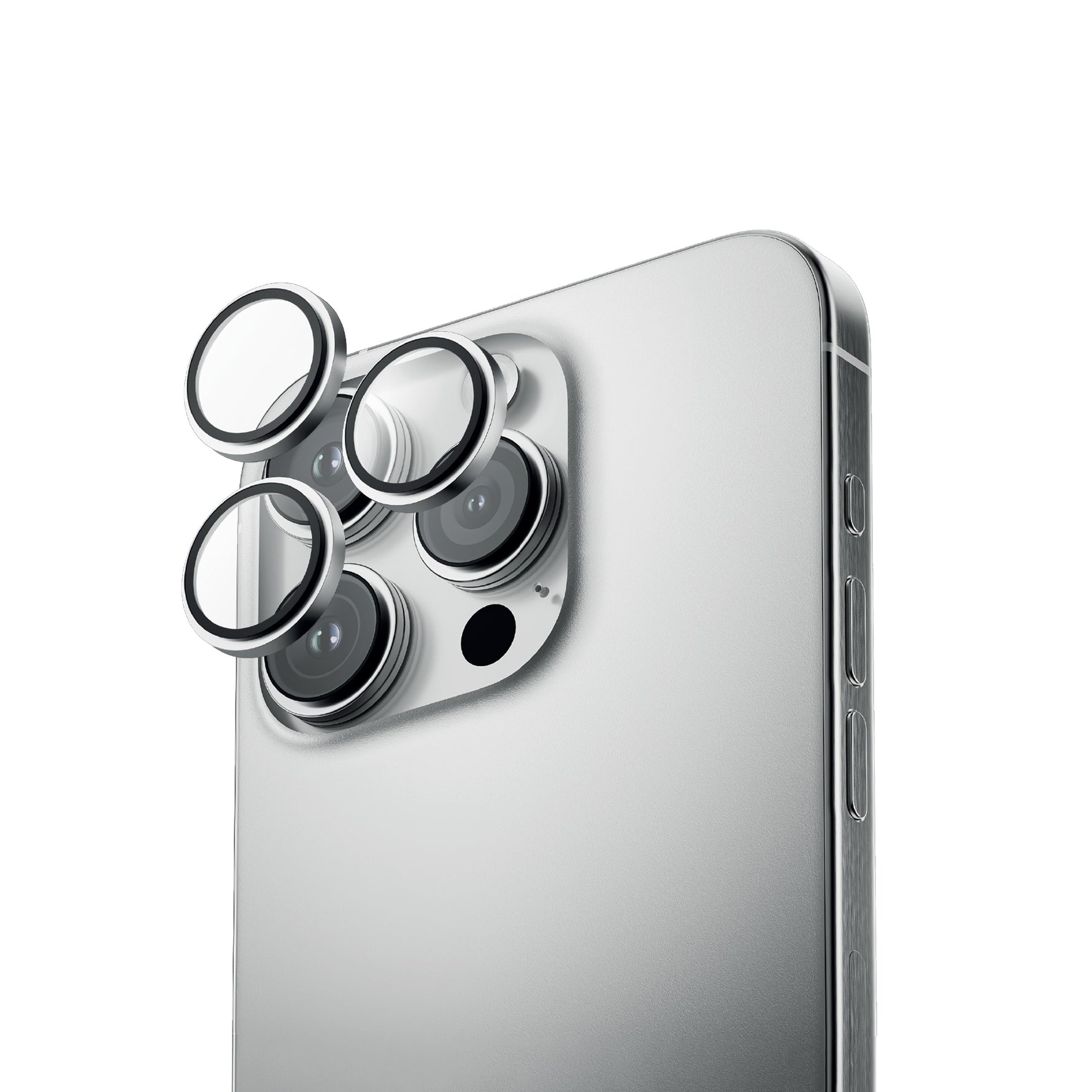 كڤر حماية للكاميرا كريستال من ليزل لهاتف iPhone 16 Pro/16 Pro Max|فضي