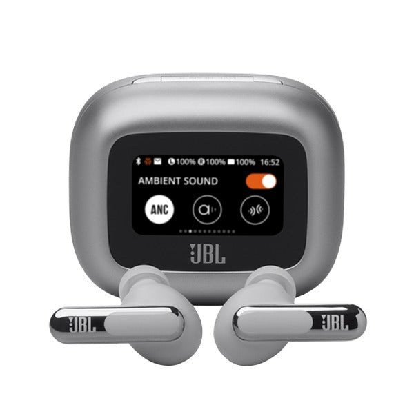 JBL Live Beam 3 True Wireless Earbuds with Screen | Silver