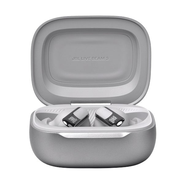 JBL Live Beam 3 True Wireless Earbuds with Screen | Silver