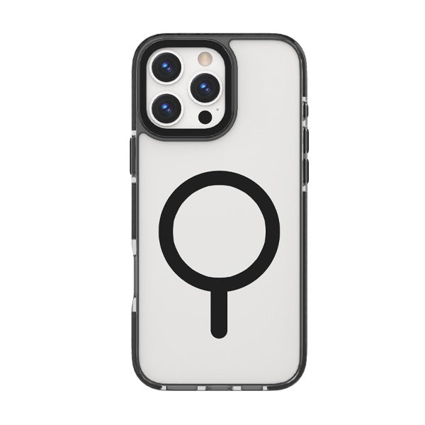 LZEL iPhone 16 Pro MagHex Armor Clear Case With Magsafe Black