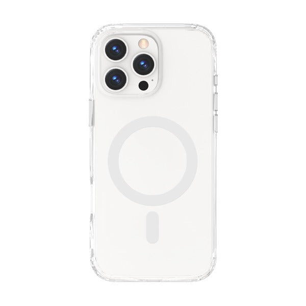 LZEL iPhone 16 Pro MagHex Armor Clear Case With Magsafe White/Silver