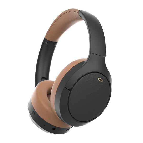 Wireless Active Noise Cancelling HeadPhones | Black / Brown