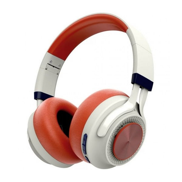 FingerTime Active Noise Cancelling HeadPhones | White/Orange