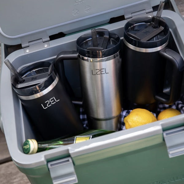 LZEL Tumbler With Handle 1100ML Aqua Pure Vacuum Insulated | Steel