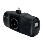 بطارية شحن متنقلة POD Prime Lighting من أسلي جلوبال 5000 مللي أمبير مع قاعدة شحن لاسلكية للساعة| أسود