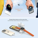 بطارية شحن متنقلة لاسلكية للساعة Charger POD Prime من أسلي جلوبال  سعة 5000 مللي أمبير | أبيض