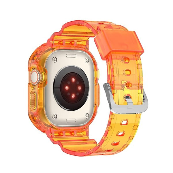 Coteci Watch Ultra 49MM Transparent Watch Band - Orange