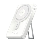 بطارية شحن متنقلة لاسلكية مغناطيسية من  أسلي جلوبال 5 في 1  10000 مللي أمبير  PD  | أبيض