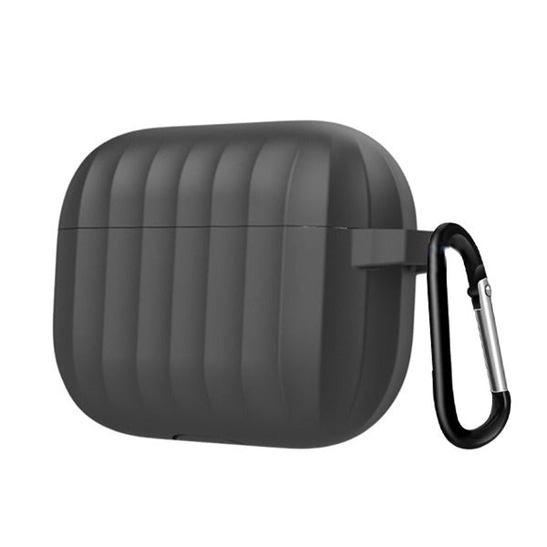 Protective Case Airpods 4 Rubber Case with Keychain Black