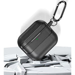 AirPods 4 TPU Carbon Fiber Texture Protective Case | Black