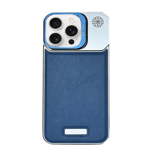 Leather Case For iPhone 15 Pro Blue