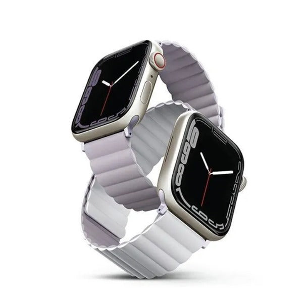 Uniq Revix Reversible Magnetic Apple Watch Strap 45/44/42mm - Lilac (LILAC/WHITE)