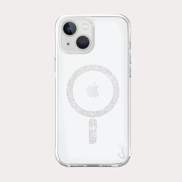 Uniq Goehl Glace iPhone 15 Magsafe Case | Sparkling Silver