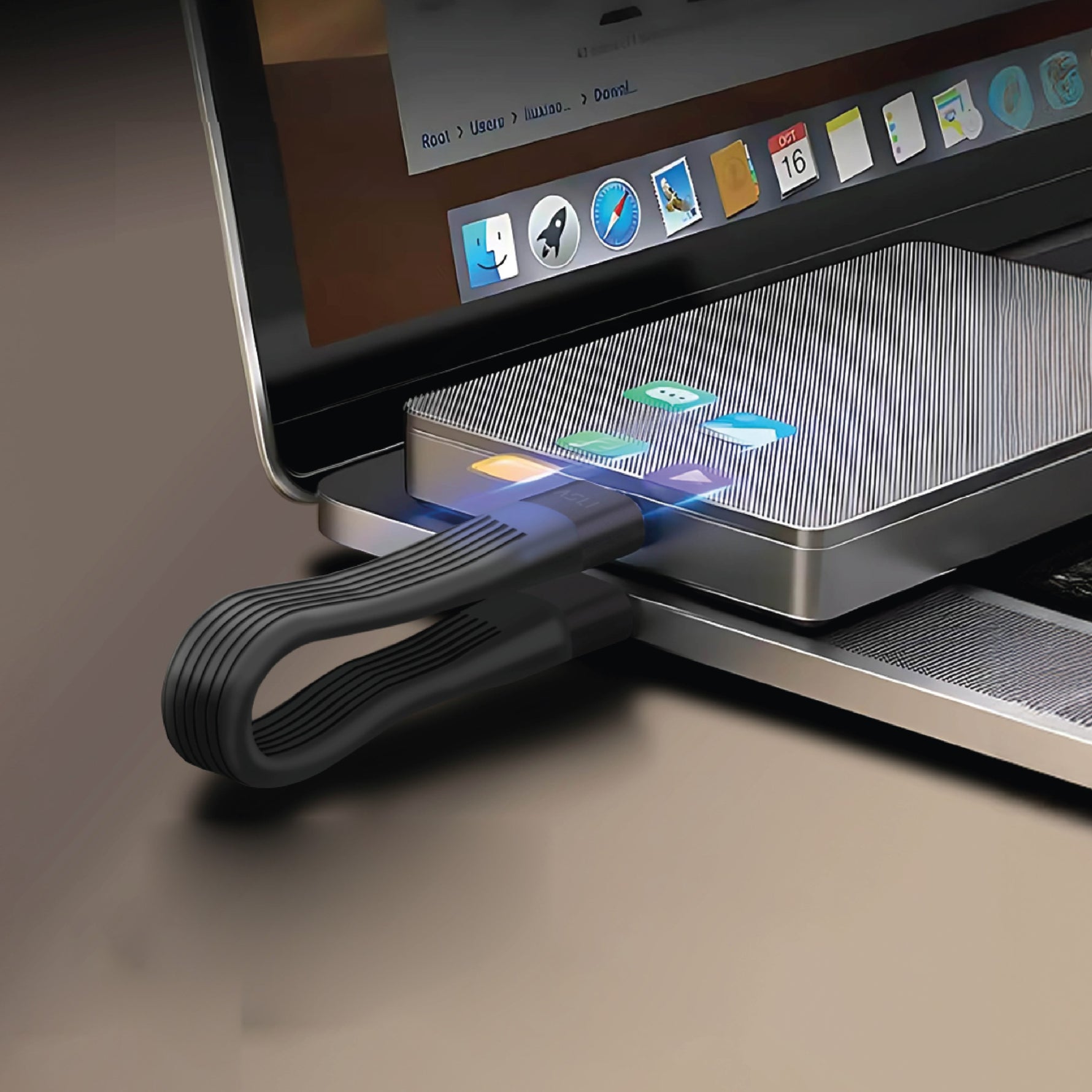 Asli Global Powerwire Key Flex Pd 240W (40g 8k) USB4.0-C To USB-C Keychain 13CM Cable