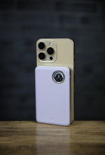 Novus MagPower  بطارية شحن متنقلة محمولة من ليزل PD بسعة 10,000 مللي أمبير بقوة 20 واط متوافق مع  MagSafe مع كيبل USB-C  | بنفسجي