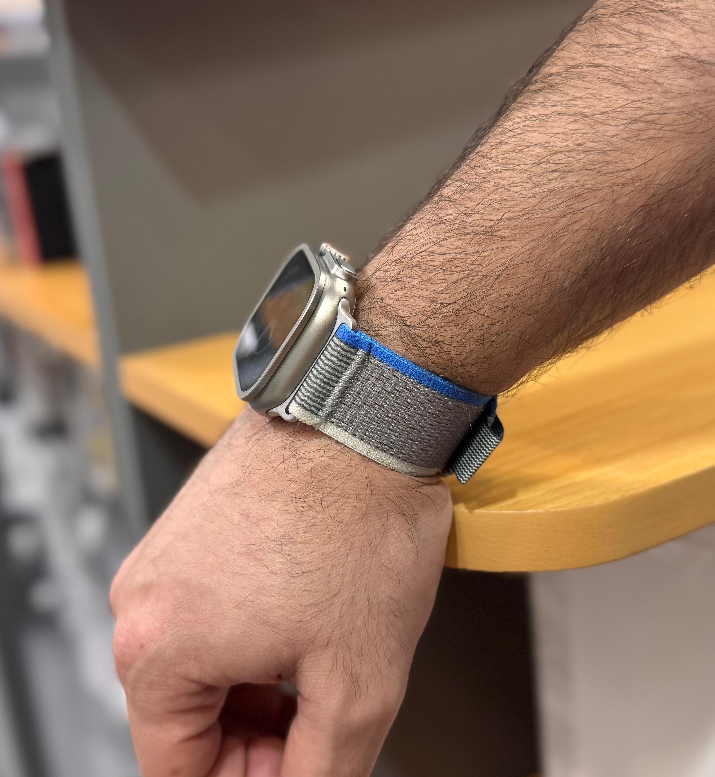 LZEL 42/44/45/46/49MM AvalonFlex Nylon Watch Band Blue/Gray