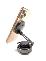 حامل هاتف مغناطيسي Mag Vortex Volt Vacuum Suction مع شحن لاسلكي من LZEL | أسود