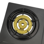 Geepas Stainless Steel Gas Cooker – 2 Cast Iron Burners, Efficient Heating