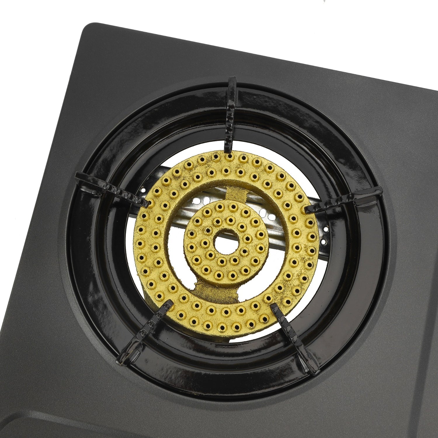 Geepas Stainless Steel Gas Cooker – 2 Cast Iron Burners, Efficient Heating