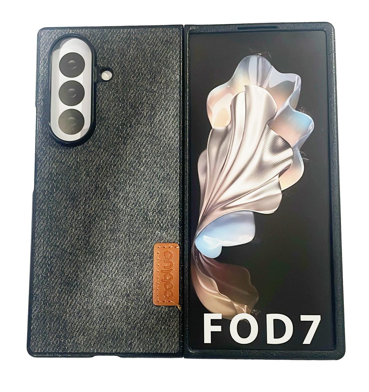 Coblue Leather Grain Drop-Proof Case for Samsung Galaxy Z Fold 7 | Gray