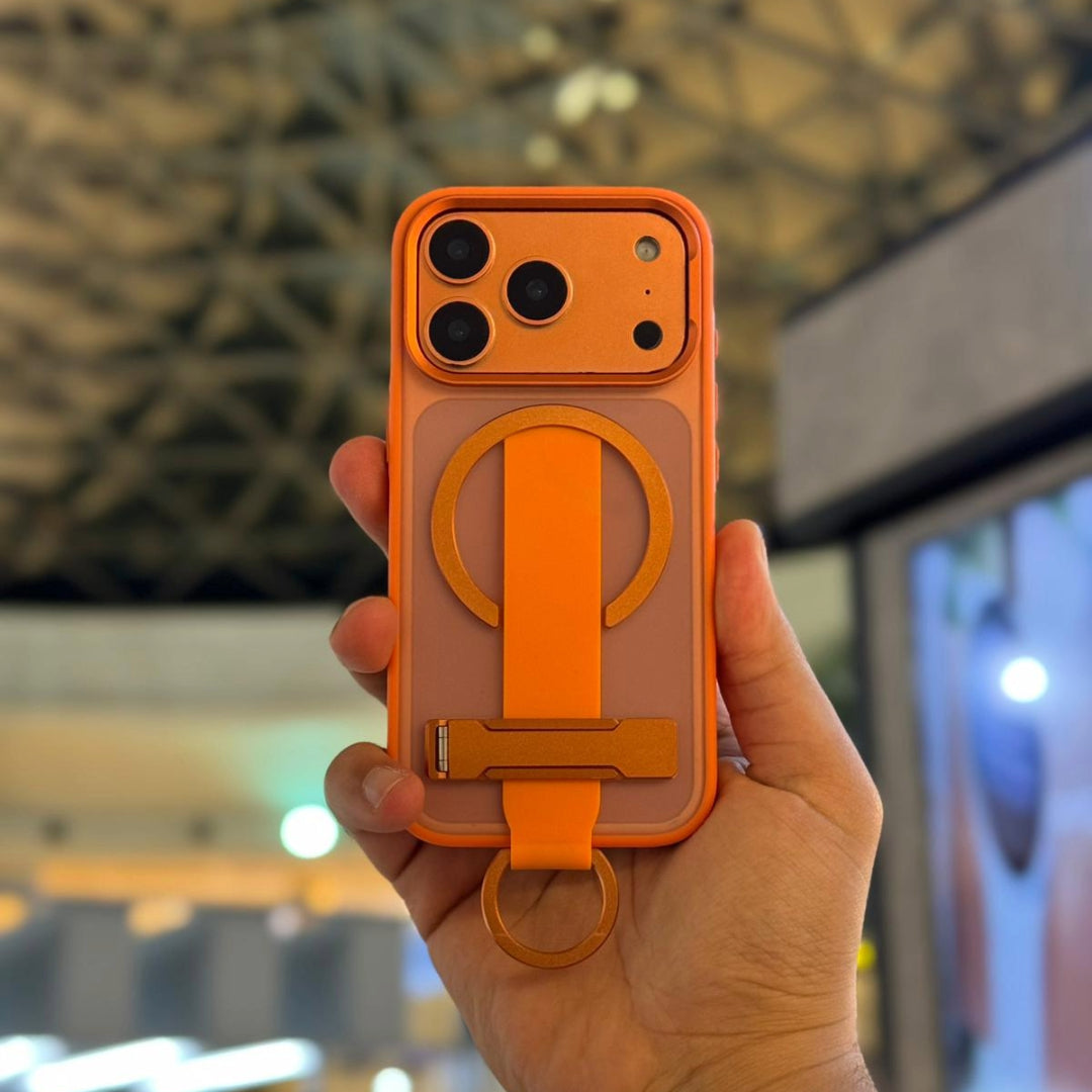 LZEL MagMatte Grip Case for iPhone 17 Pro Max | Papaya Orange