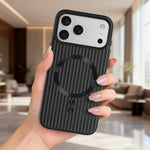 ASLI Corrugared Ridge Premium Metalic Case With Enhanced Camera Protection Case For iPhone 17 Pro Max