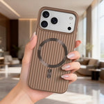 ASLI Corrugared Ridge Premium Metalic Case With Enhanced Camera Protection Case For iPhone 17 Pro Max