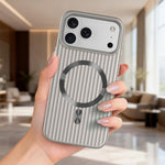 ASLI Corrugared Ridge Premium Metalic Case With Enhanced Camera Protection Case For iPhone 17 Pro Max