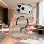ASLI Corrugared Ridge Premium Metalic Case With Enhanced Camera Protection Case For iPhone 17 Pro Max