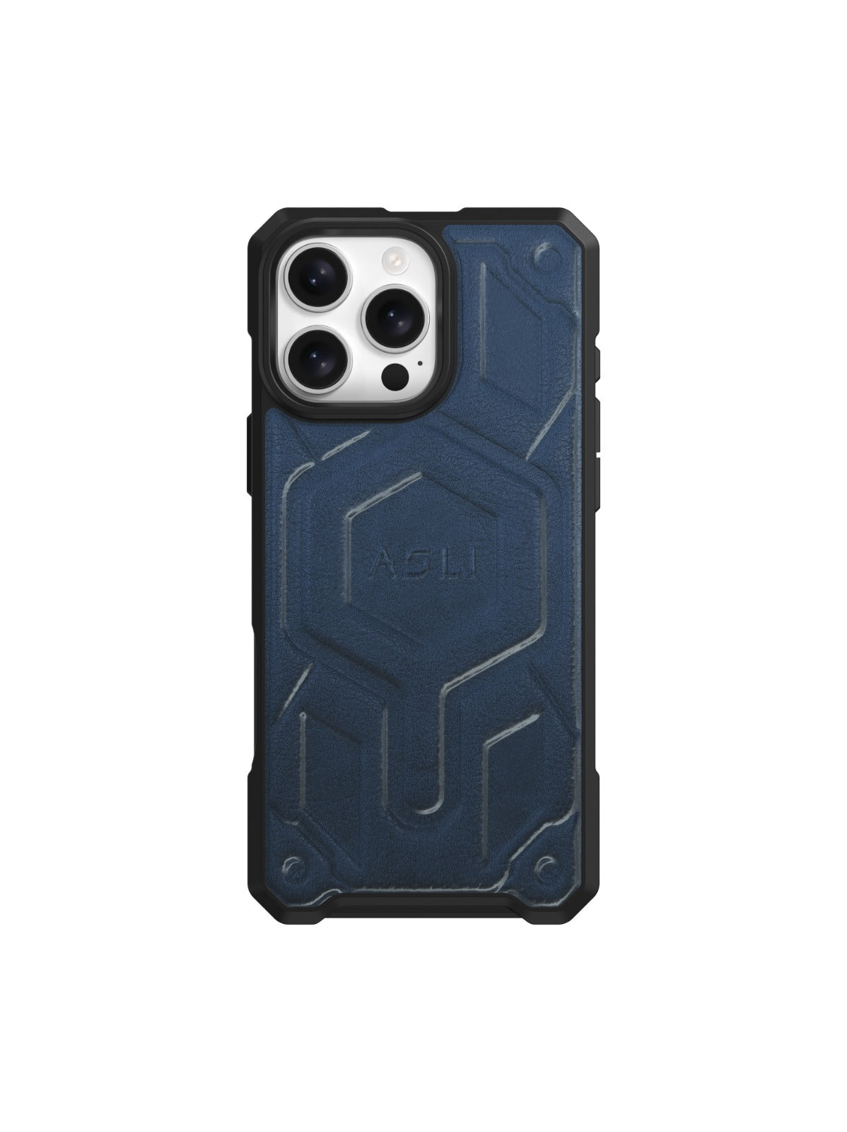 كڤر حماية ASLI Leather Hybrid من الجلد الفاخر لهاتف iPhone 16 Pro ، مزوّد بحماية من السقوط وتبديد للحرارة.