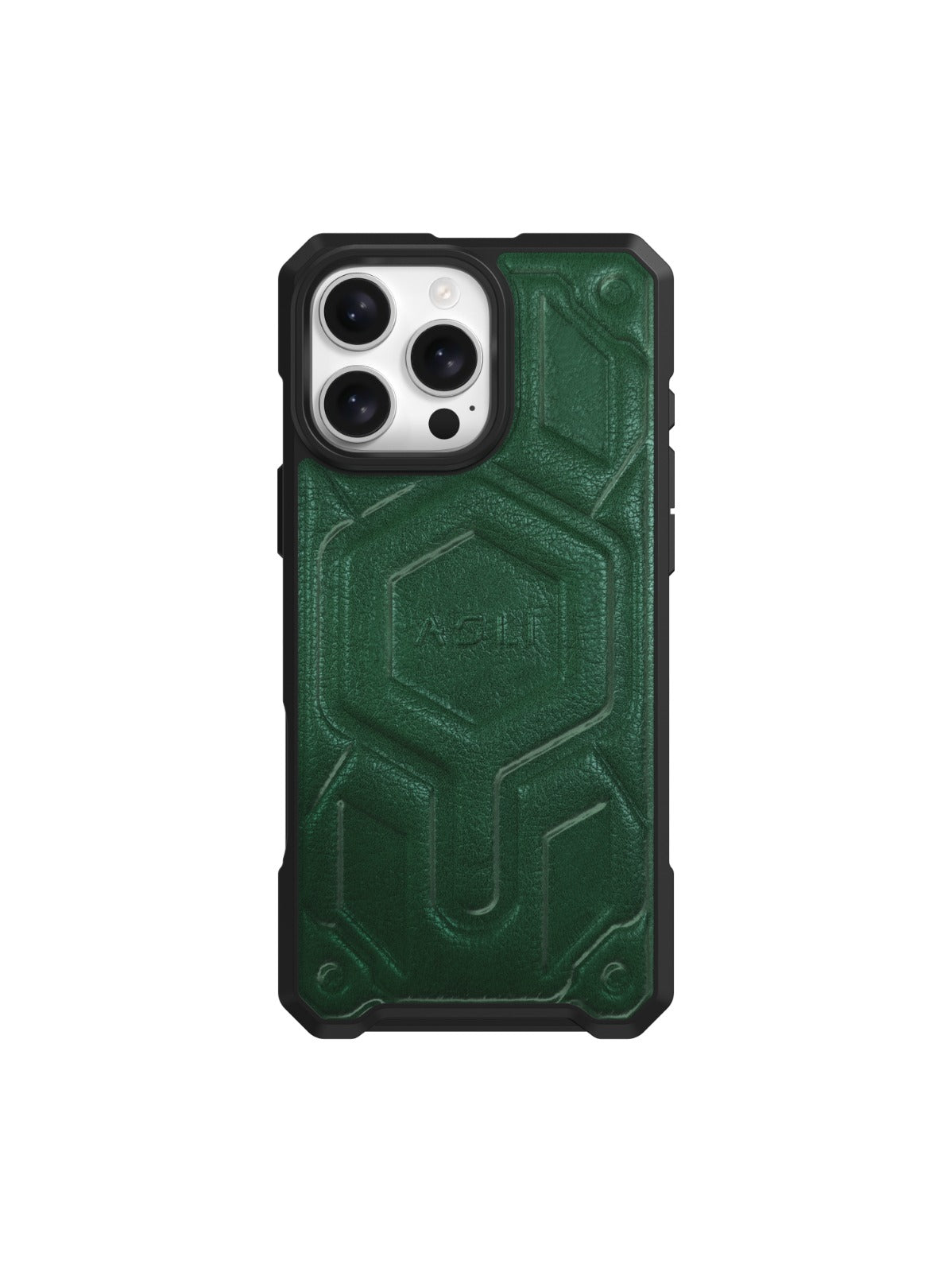 كڤر حماية ASLI Leather Hybrid من الجلد الفاخر لهاتف iPhone 16 Pro ، مزوّد بحماية من السقوط وتبديد للحرارة.