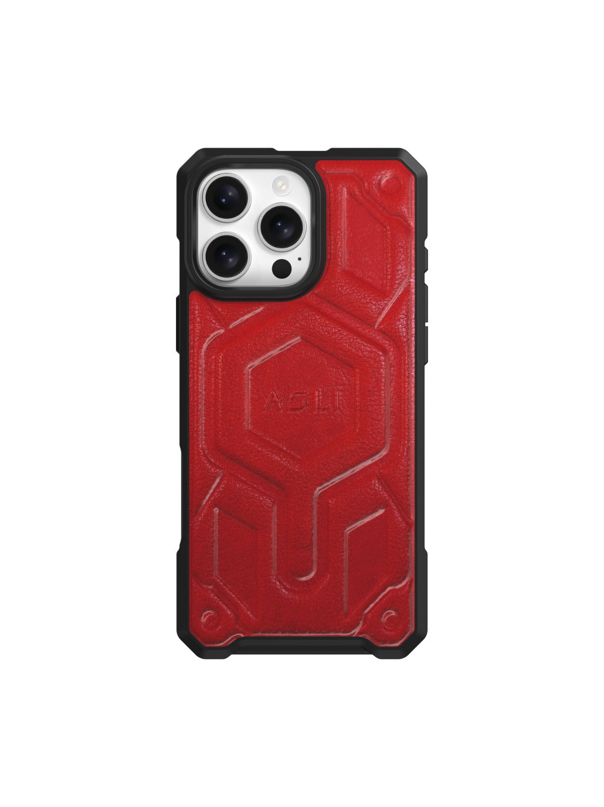 كڤر حماية ASLI Leather Hybrid من الجلد الفاخر لهاتف iPhone 16 Pro ، مزوّد بحماية من السقوط وتبديد للحرارة.