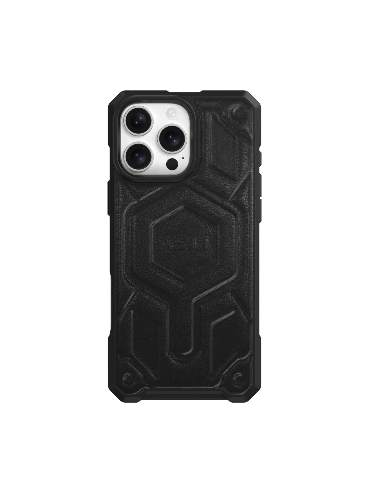 كڤر حماية ASLI Leather Hybrid من الجلد الفاخر لهاتف iPhone 16 Pro ، مزوّد بحماية من السقوط وتبديد للحرارة.