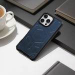 كڤر حماية ASLI Leather Hybrid من الجلد الفاخر لهاتف iPhone 16 Pro ، مزوّد بحماية من السقوط وتبديد للحرارة.