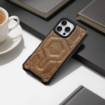 كڤر حماية ASLI Leather Hybrid من الجلد الفاخر لهاتف iPhone 16 Pro ، مزوّد بحماية من السقوط وتبديد للحرارة.
